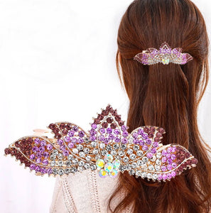 HAPPY00000 19 LC - C   9.5X3.5cm Crown Shape Hair Clip (Red, purple, and multiple colors)