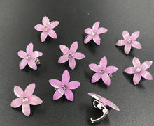 Load image into Gallery viewer, HAPPY00000 14 SC - F   2X2cm  Flower Shape Small Clip (Pink, purple, and white colors) (1X5) per bag