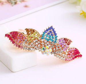 HAPPY00000 19 LC - C   9.5X3.5cm Crown Shape Hair Clip (Red, purple, and multiple colors)