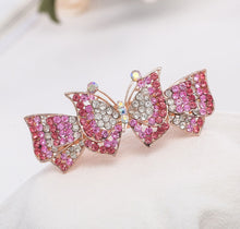 将图片加载到图库查看器，HAPPY00000 24 LC - B   8.5X3.9cm Butterfly Shape Hair Clip (Blue, pink, and gold colors)