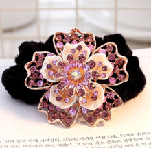 Load image into Gallery viewer, HAPPY00000 27 PB - F   6cm Flower Shape Pleuche Band (Blue, purple, and gold colors)