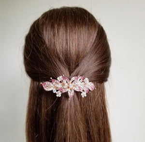 HAPPY00000 21 LC - F   8X3.5cm Flower Shape Hair Clip (Pink and multiple colors)